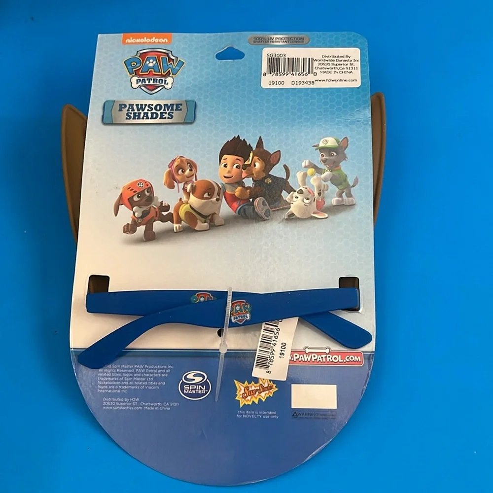 NWT Nickelodeon Paw Patrol Sunglasses-100% UV Protection